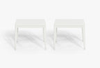 Table d'appoint d'extérieur rectangulaire en aluminium, lot de 2