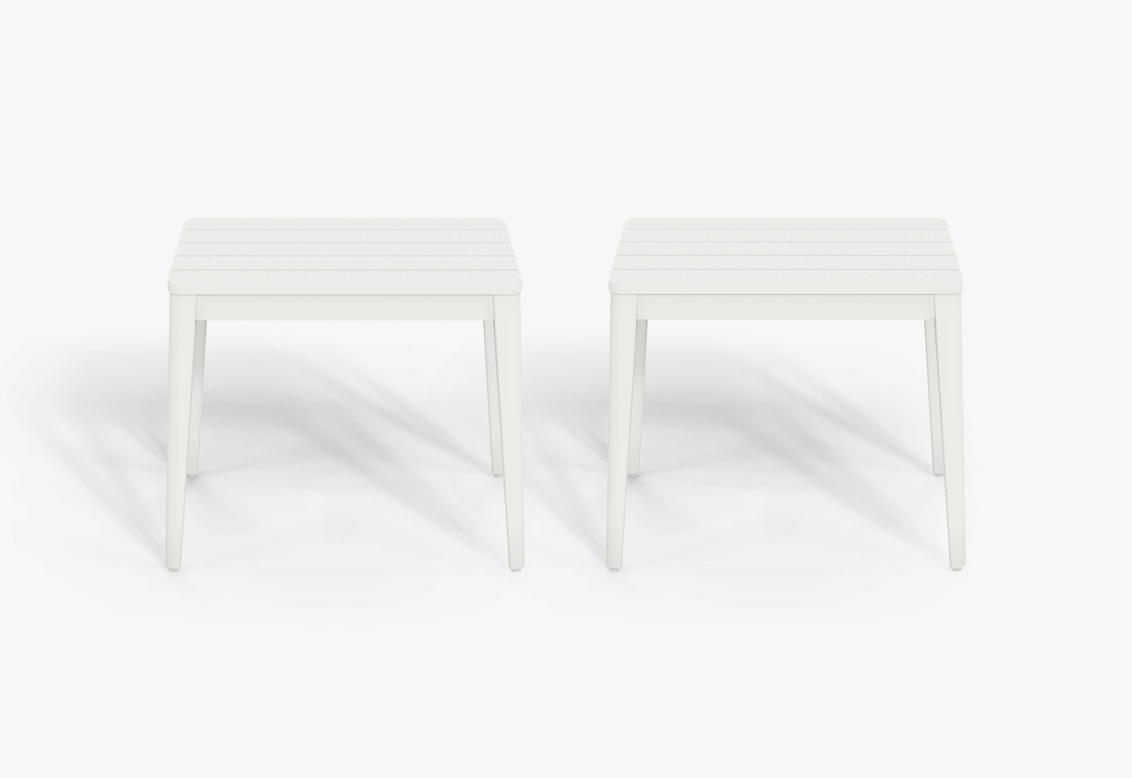 Table d'appoint d'extérieur rectangulaire en aluminium, lot de 2