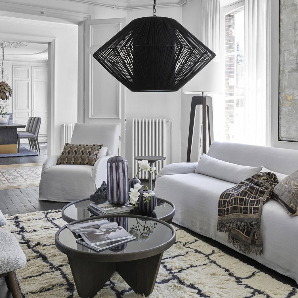 Table basse ronde en saule