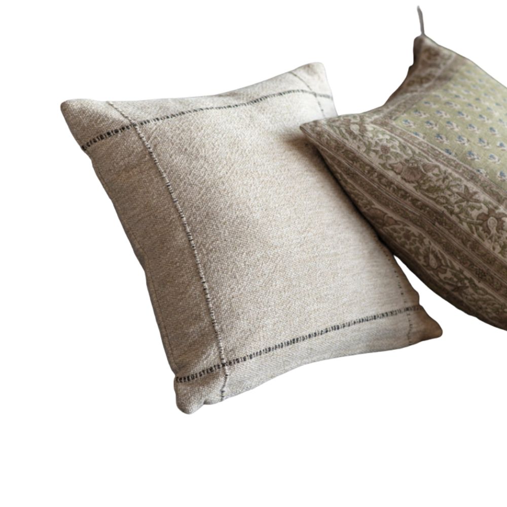 Coussin Welton naturel et noir