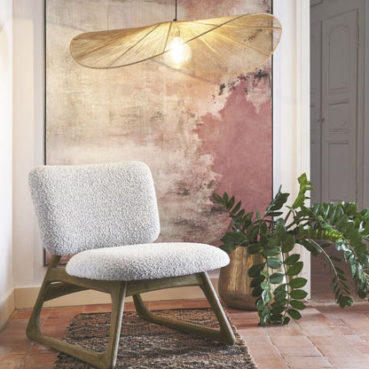 Fauteuil en mousse naturelle Blanc d'Ivoire Zoe
