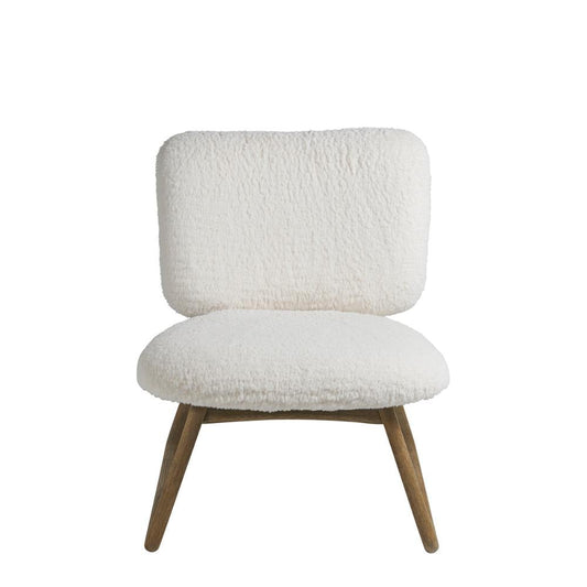 Fauteuil en mousse naturelle Blanc d'Ivoire Zoe