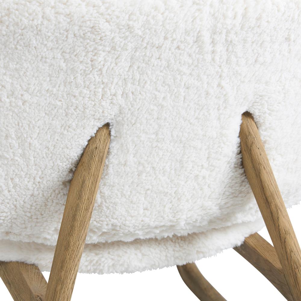 Fauteuil en mousse naturelle Blanc d'Ivoire Zoe