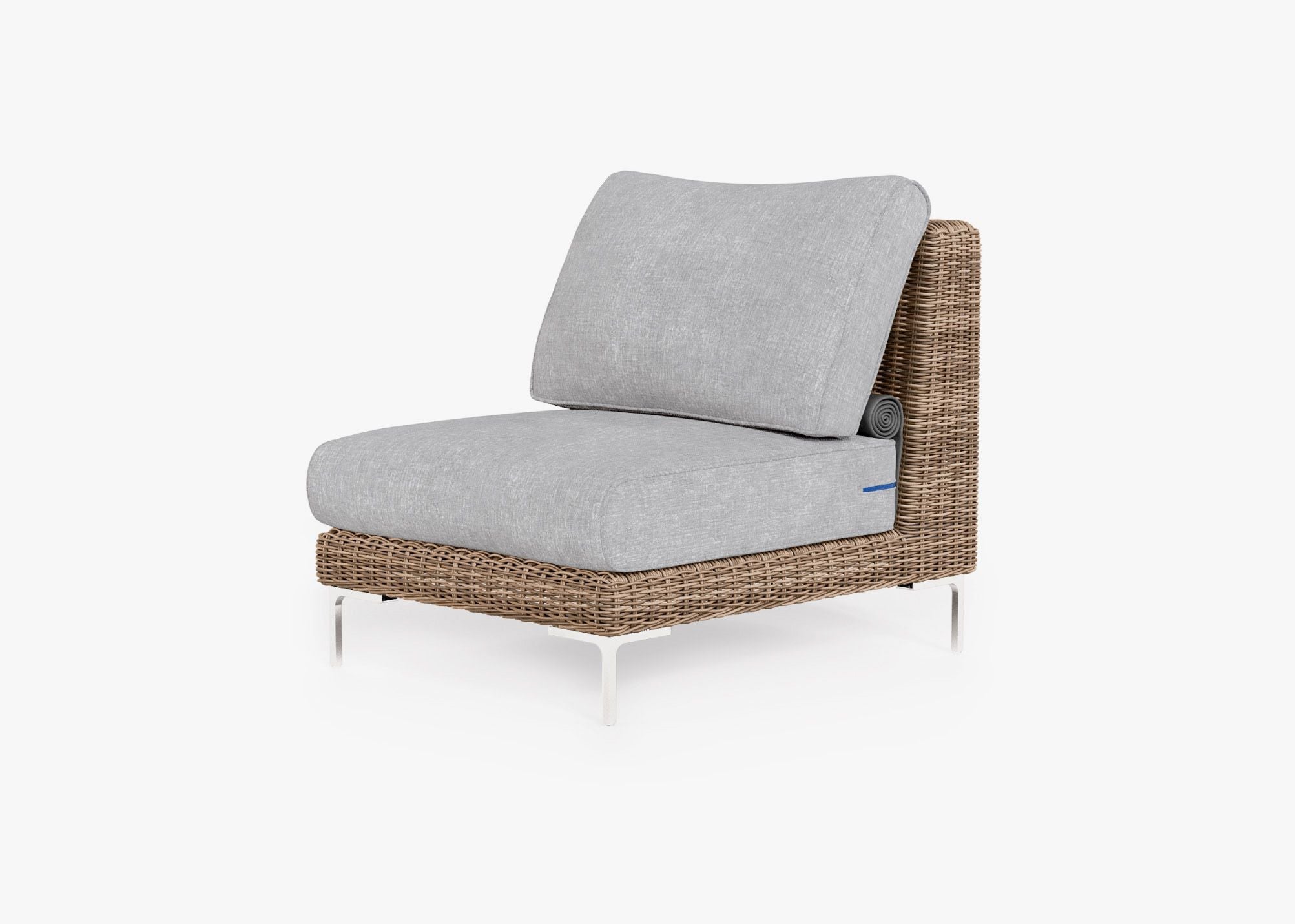 Housse pour chaise sans accoudoirs en osier