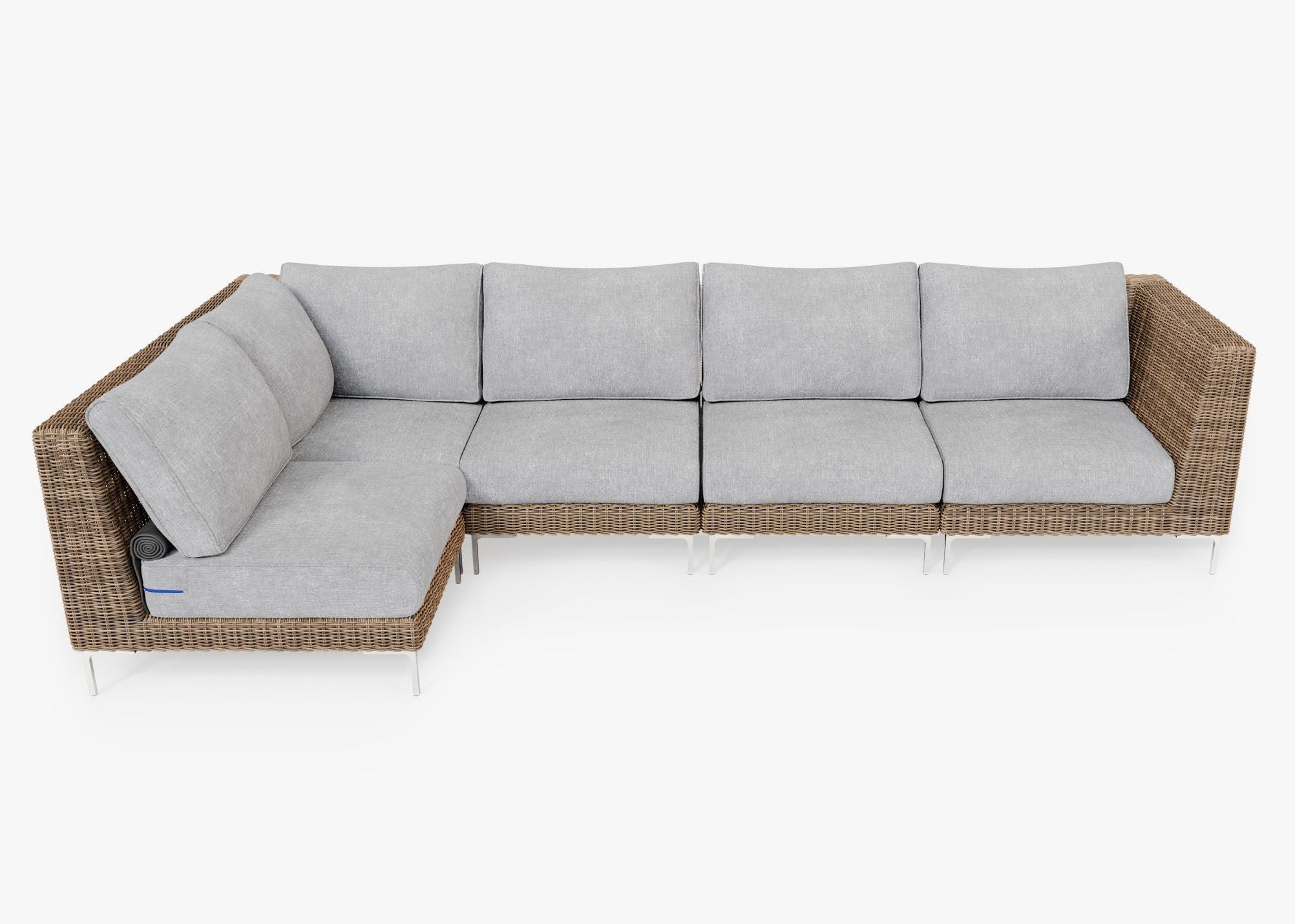 Housse pour canapé sectionnel Wicker L - 5 places - Droite