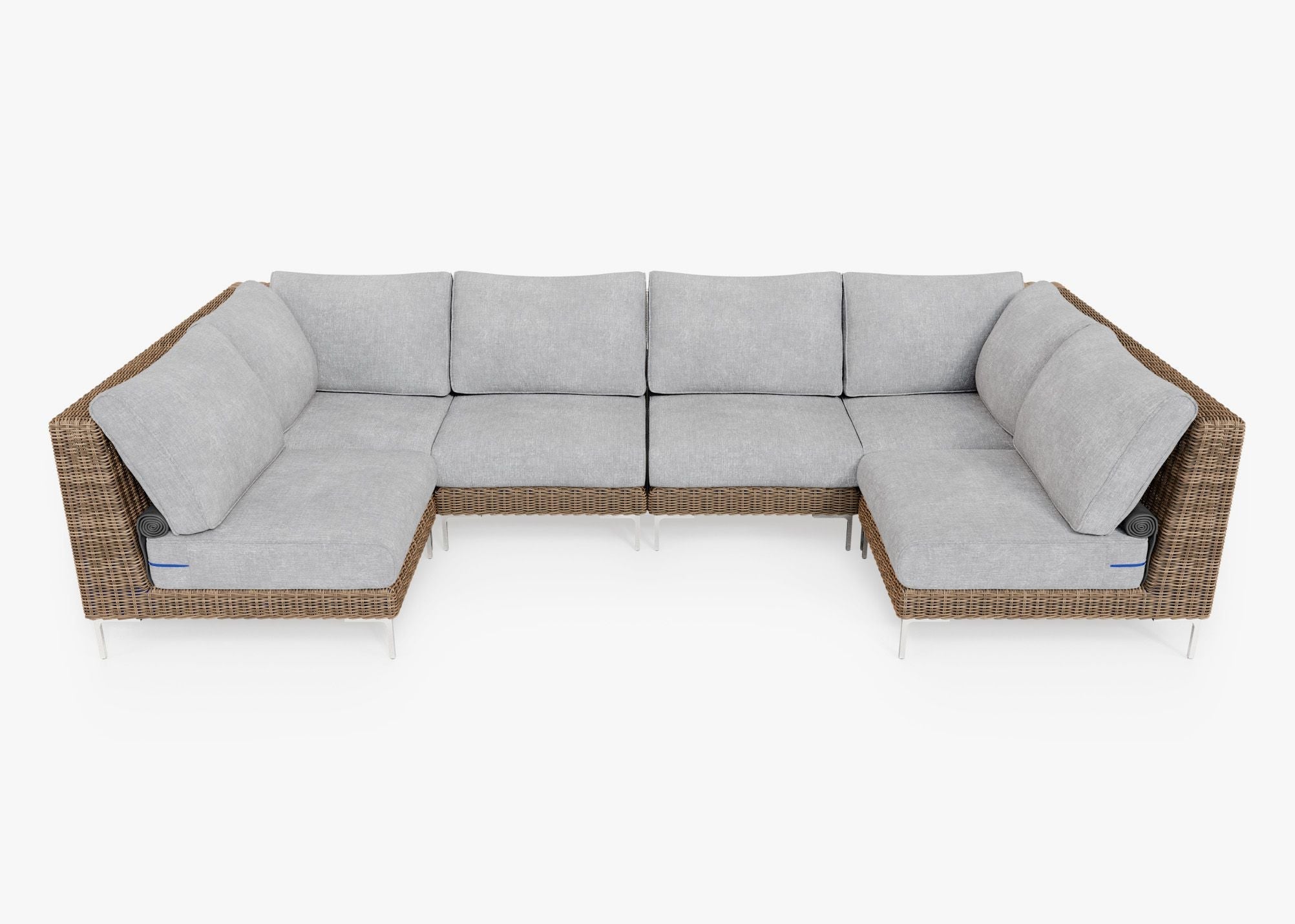 Housse pour canapé sectionnel Wicker U - 6 places
