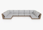 Housse pour canapé sectionnel Wicker U - 7 places