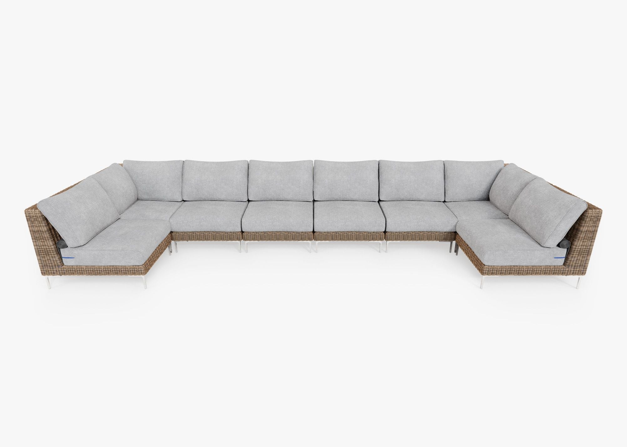 Housse pour canapé sectionnel Wicker U - 8 places