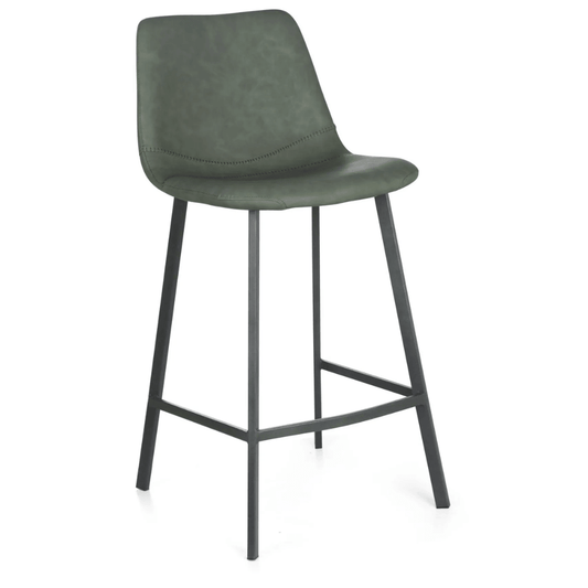 Tabouret de bar Niva vert vintage