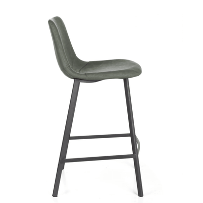 Tabouret de bar Niva vert vintage