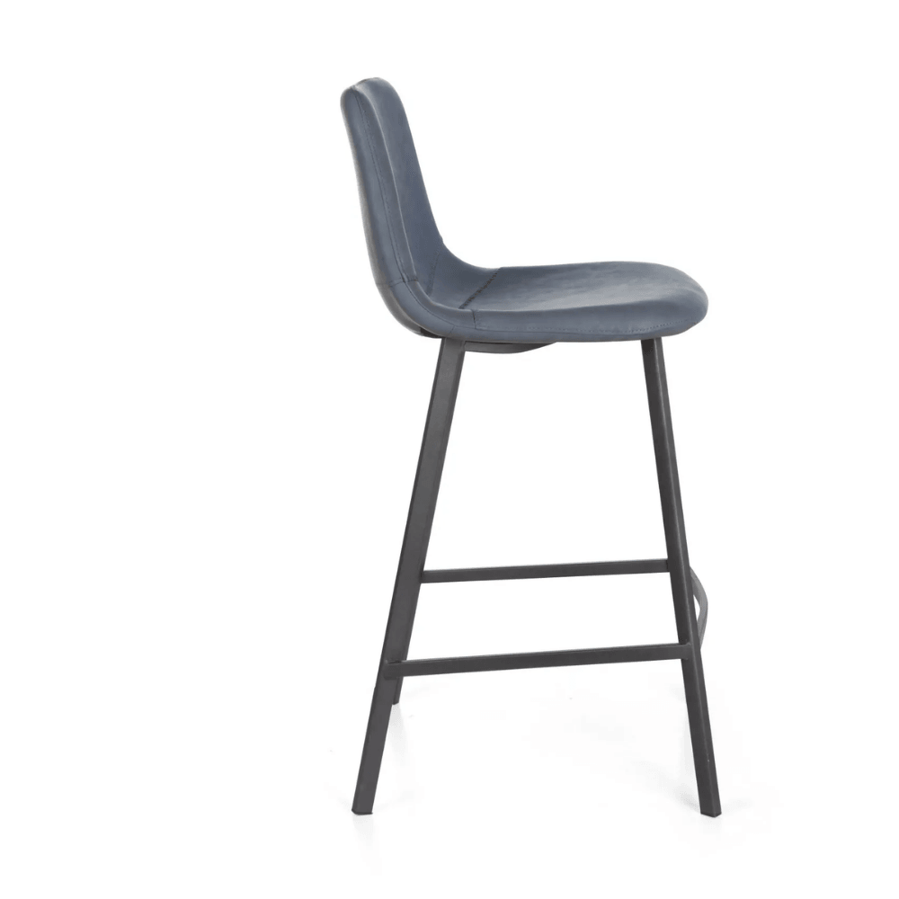 Tabouret de bar Niva bleu vintage