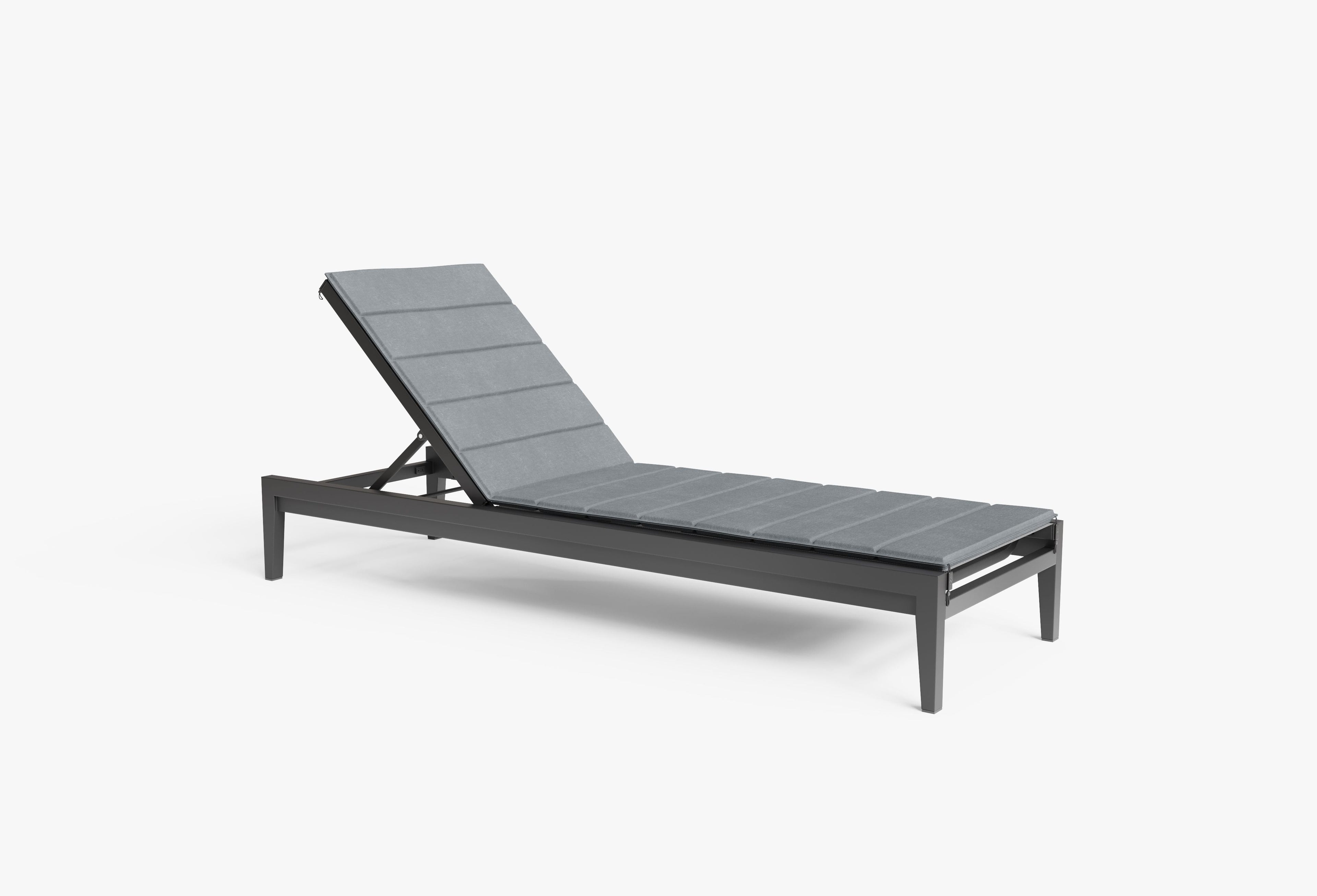 Coussin de chaise longue en aluminium ou en osier