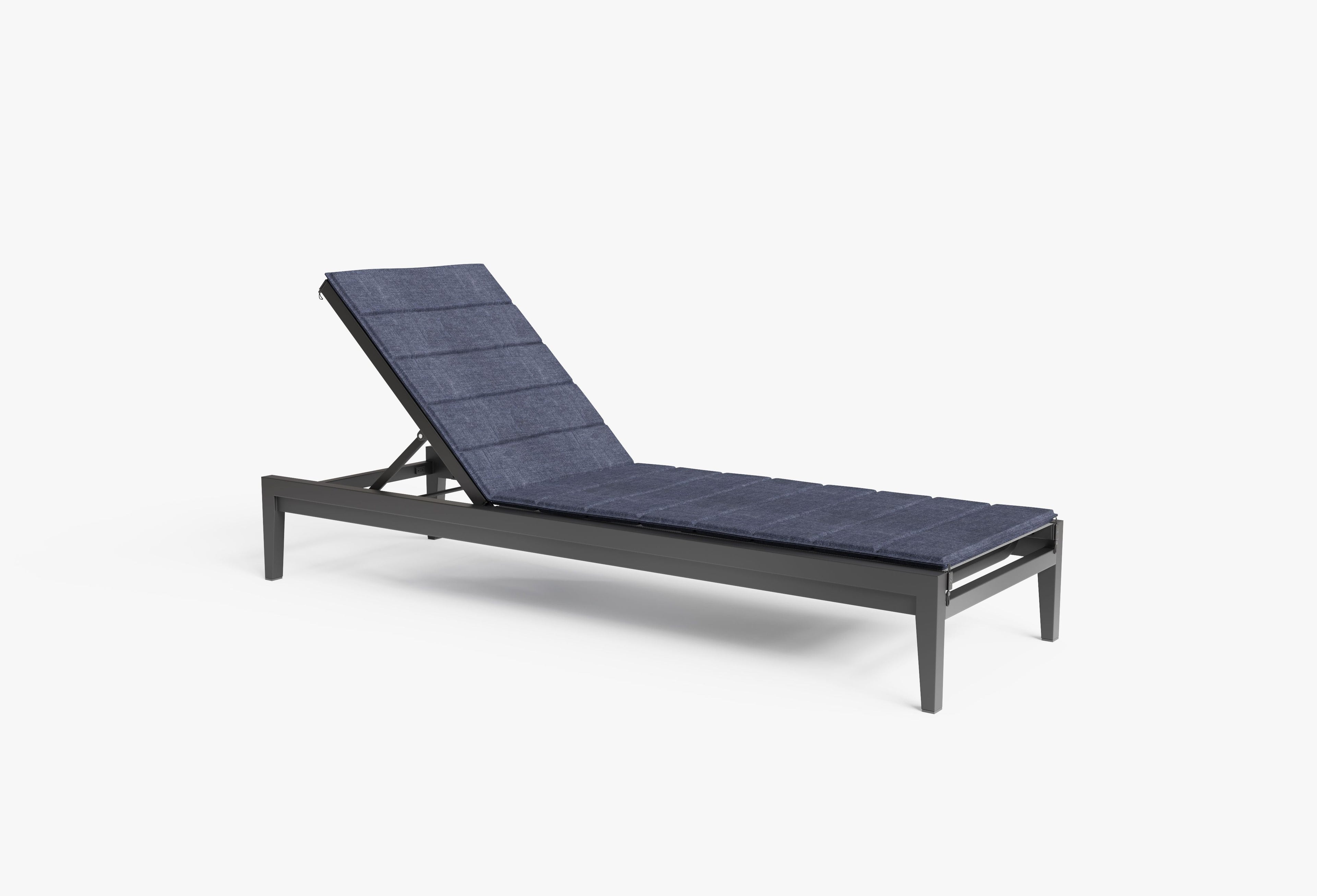 Coussin de chaise longue en aluminium ou en osier