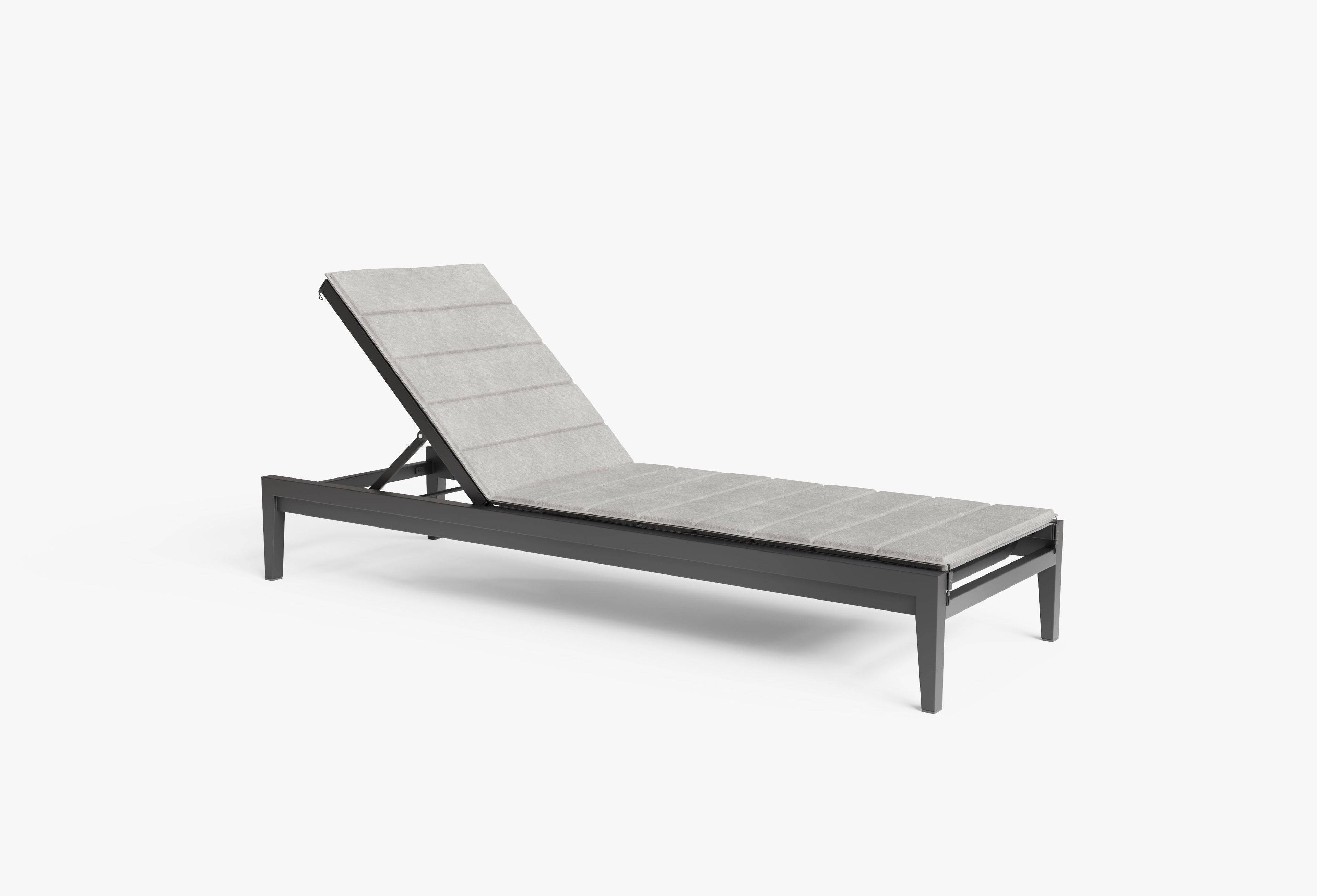 Coussin de chaise longue en aluminium ou en osier