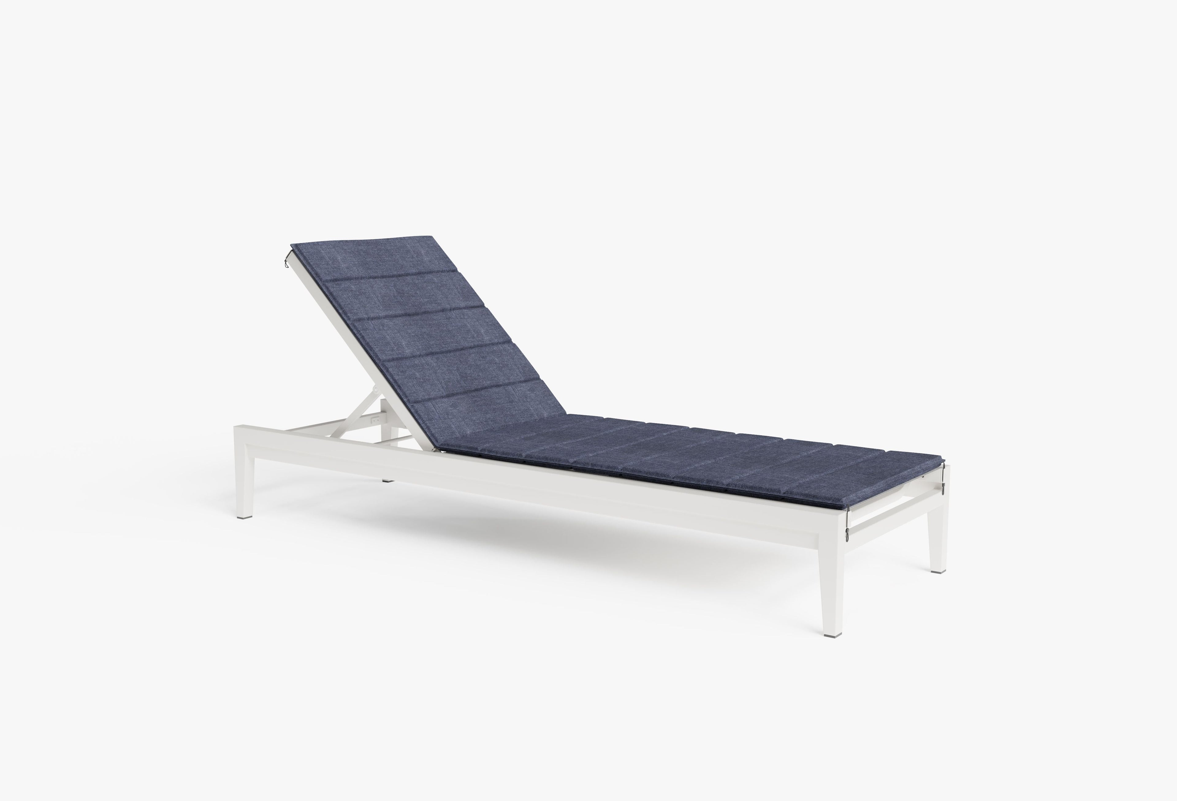 Coussin de chaise longue en aluminium ou en osier