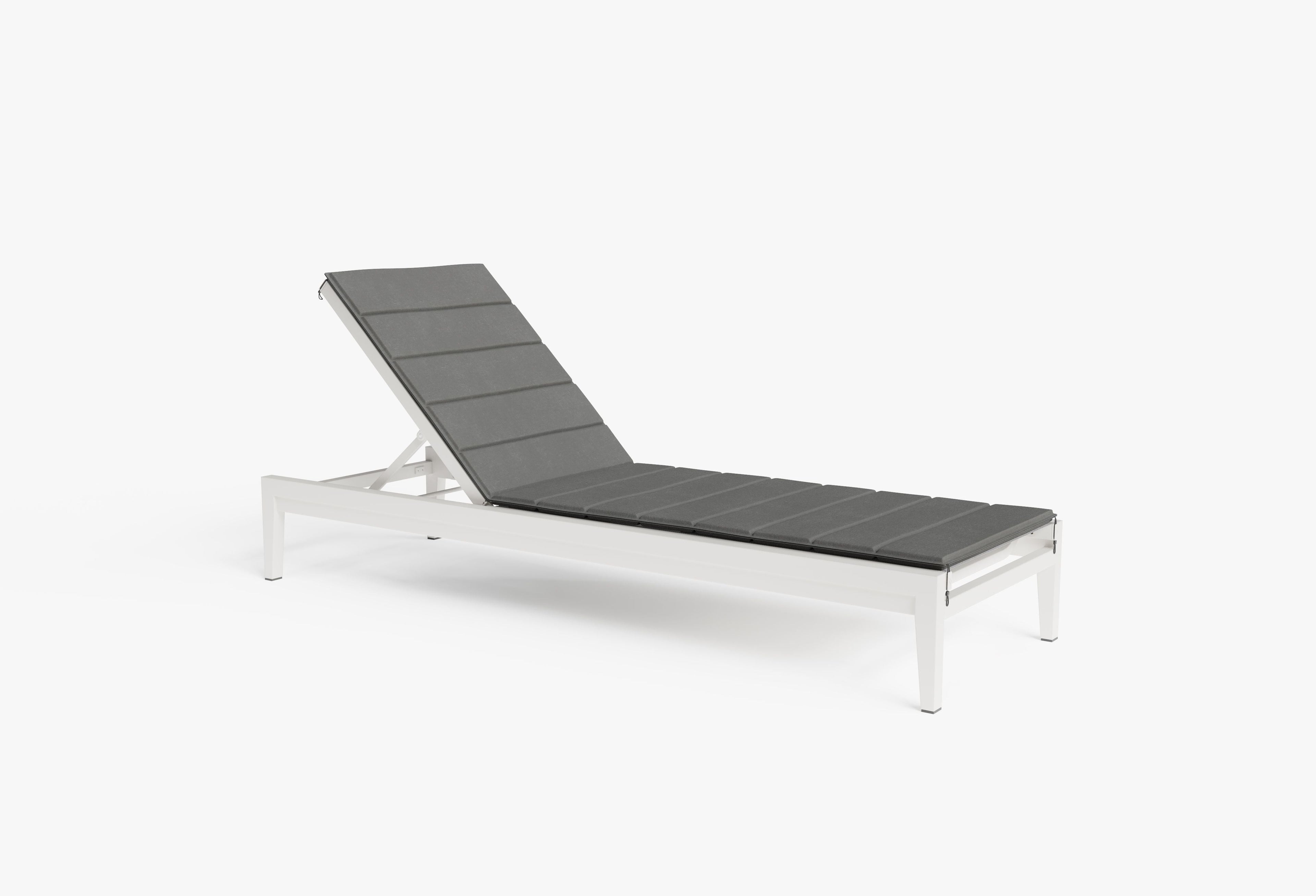 Coussin de chaise longue en aluminium ou en osier