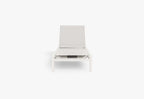 Chaise longue d'extérieur en aluminium blanc