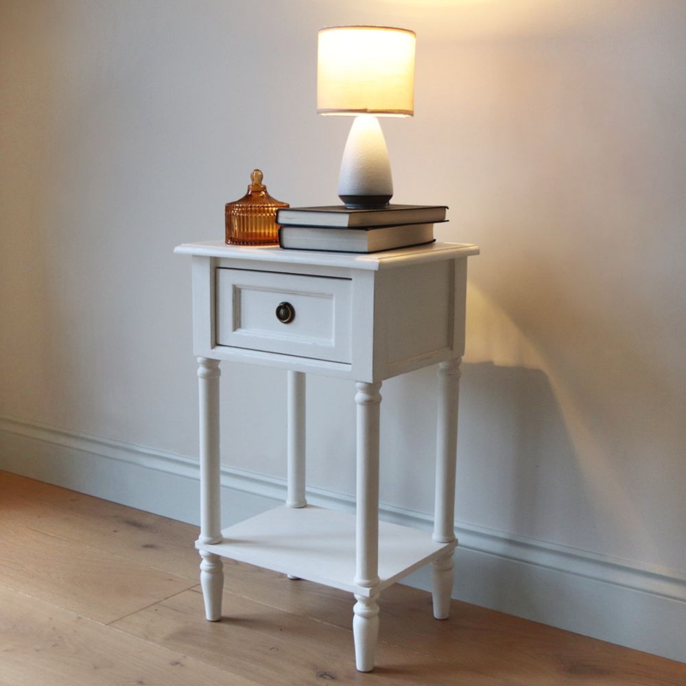 Emma Bedside Blanc cassé