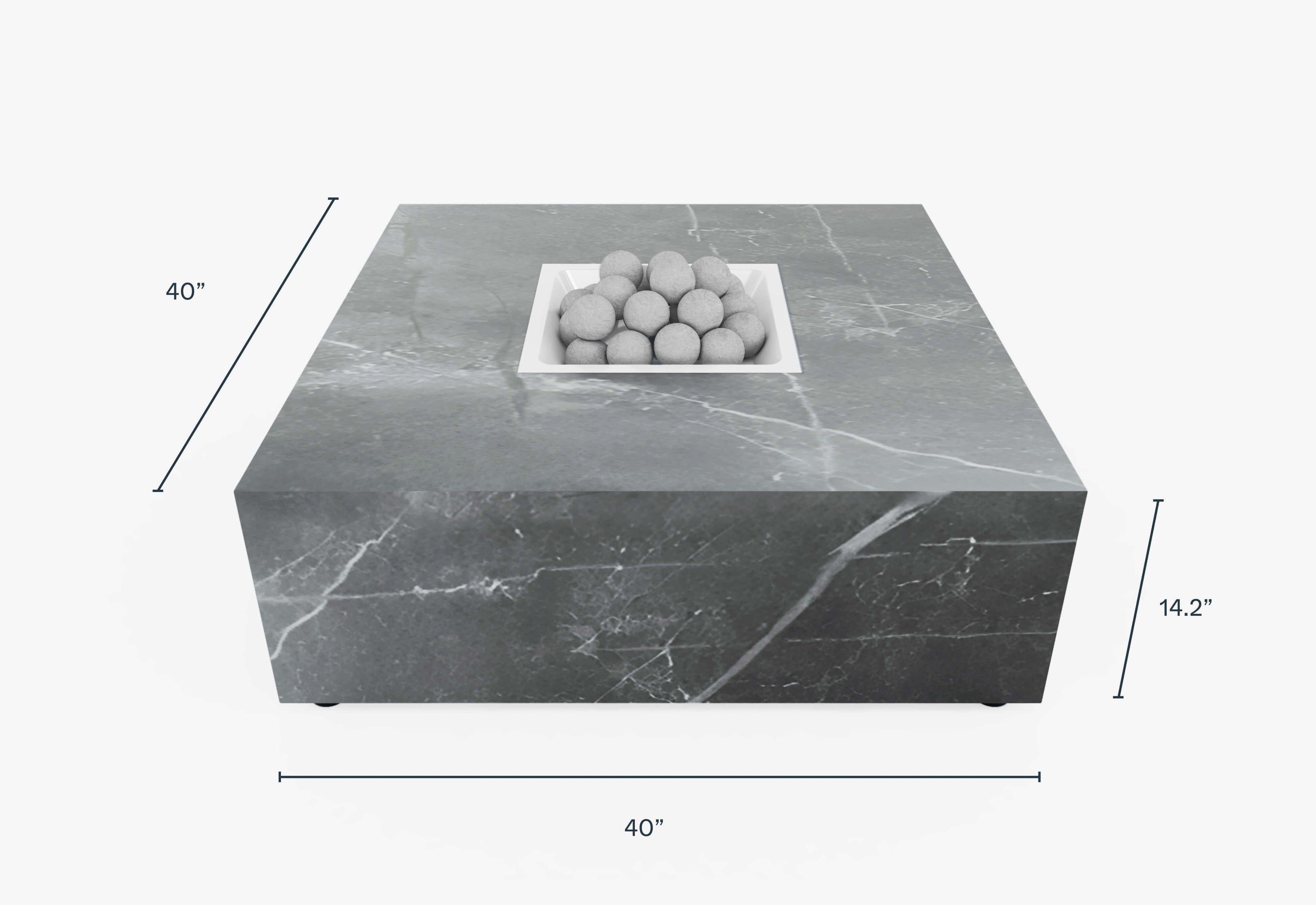 Ensemble de cuisson pour foyer OuterStone + couvercle de réservoir de propane - Carré