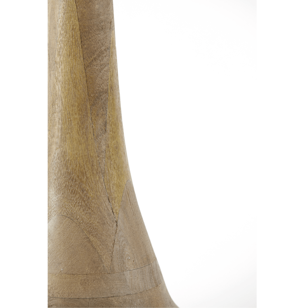 Lampadaire en bois brun foncé mat et abat-jour naturel