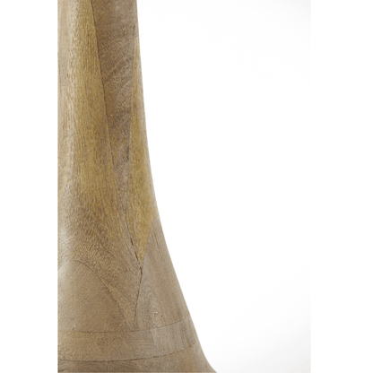 Lampadaire en bois brun foncé mat et abat-jour naturel