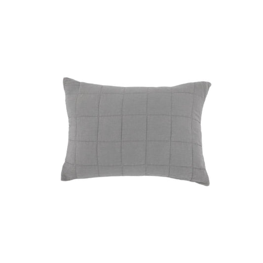 Coussin matelassé gris