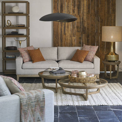 Canapé Leon - Canapé 3 places en lin avec garnissage en plumes et coussins amovibles