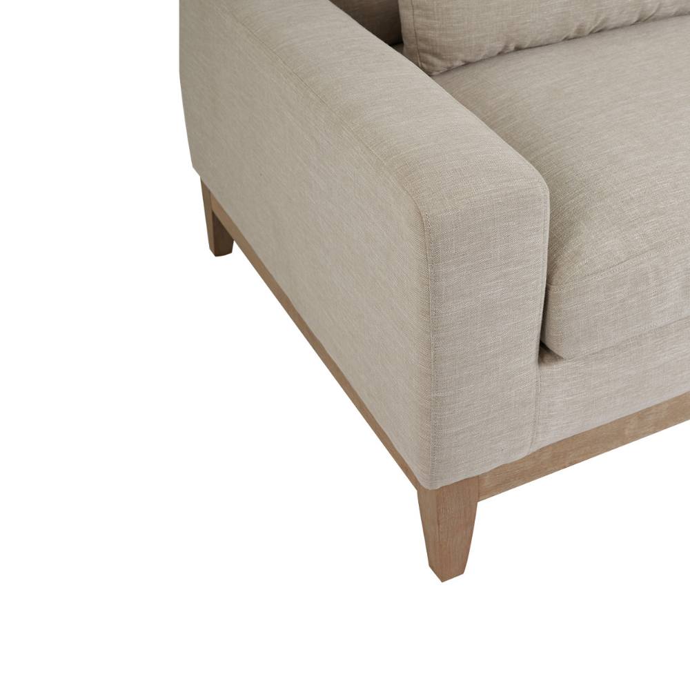 Canapé Leon - Canapé 3 places en lin avec garnissage en plumes et coussins amovibles