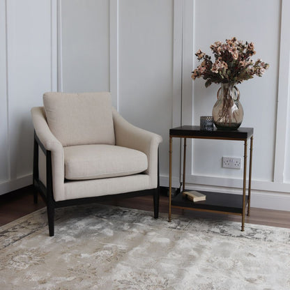 Fauteuil de luxe Mabel Linen Natural Foam