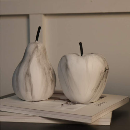 Ornements de fruits effet marbre