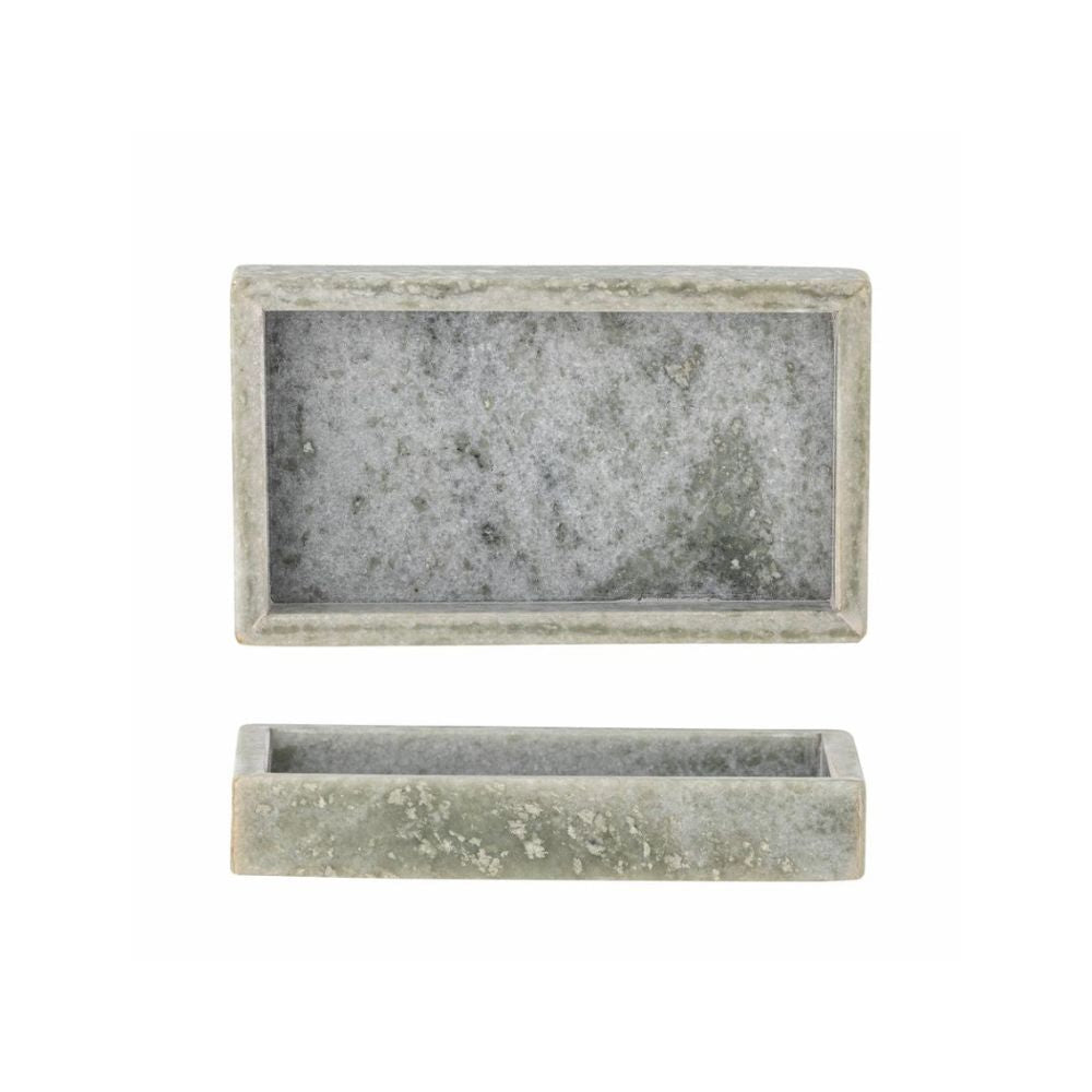 Plateau en marbre vert mousse