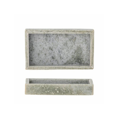 Plateau en marbre vert mousse