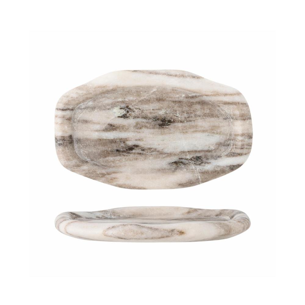 Plateau oblong en marbre