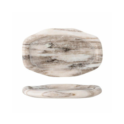 Plateau oblong en marbre