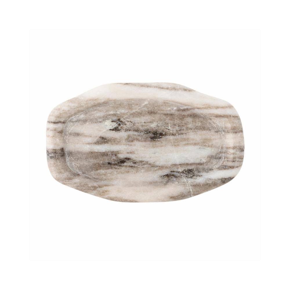 Plateau oblong en marbre