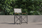 Chaise de directeur de salle à manger extérieure en aluminium