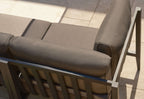 Canapé d'extérieur sectionnel en aluminium anthracite - 5 places