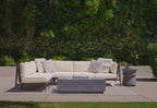 Canapé d'extérieur sectionnel en aluminium anthracite - 4 places