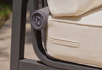 Canapé d'extérieur sectionnel en U en aluminium anthracite - 7 places