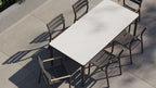 Table à manger d'extérieur OuterStone + 2 fauteuils 595 + 4 chaises sans accoudoirs 595