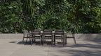 Table à manger d'extérieur OuterStone + 8 fauteuils de salle à manger 595
