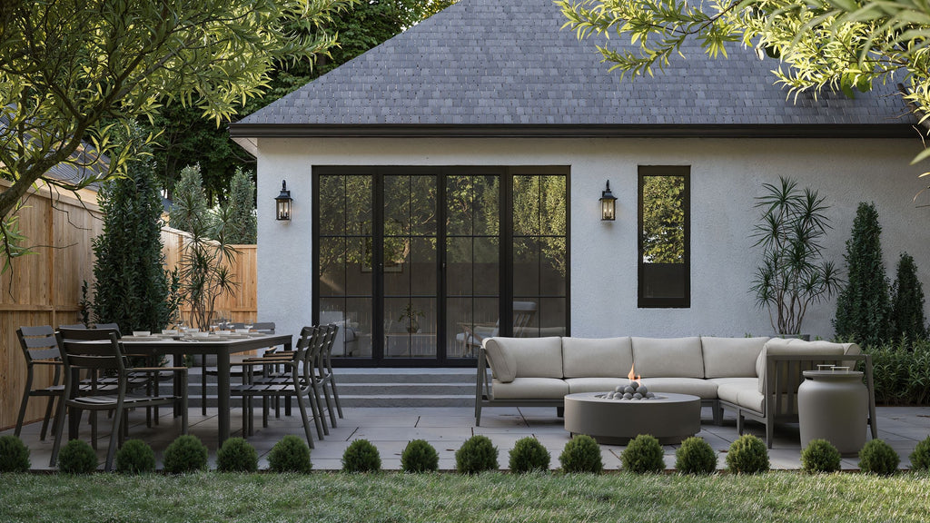 Table à manger d'extérieur OuterStone + 8 chaises sans accoudoirs 595