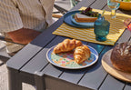 Table à manger rectangulaire d'extérieur en aluminium + 6 chaises de réalisateur en aluminium