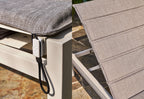 Chaise longue d'extérieur en aluminium anthracite