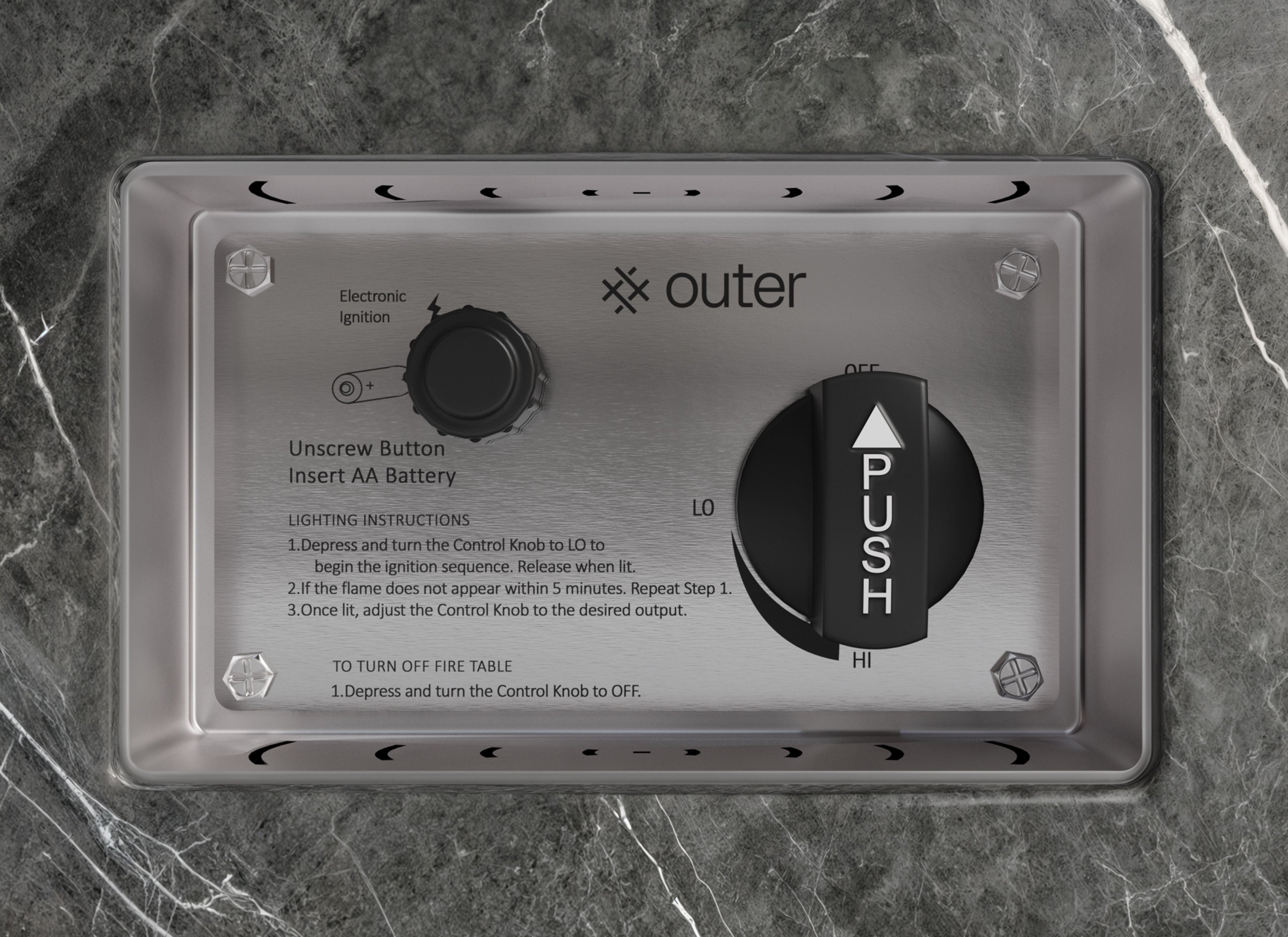 Ensemble de cuisine avec foyer OuterStone - Carré