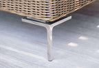 Canapé d'extérieur en osier marron avec fauteuils - 5 places