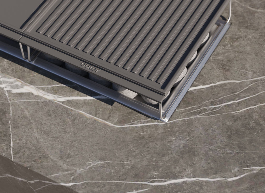 Ensemble de cuisson pour foyer OuterStone + couvercle de réservoir de propane - Carré
