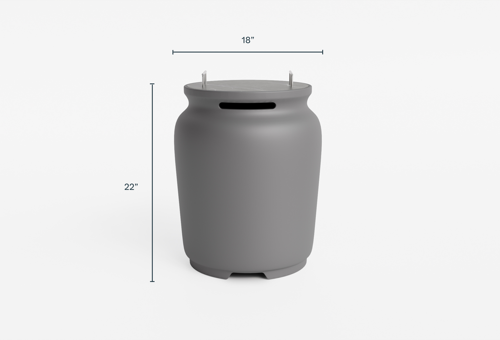 Ensemble de cuisson pour foyer OuterStone + couvercle de réservoir de propane - Carré