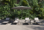 Chaise longue d'extérieur en aluminium anthracite