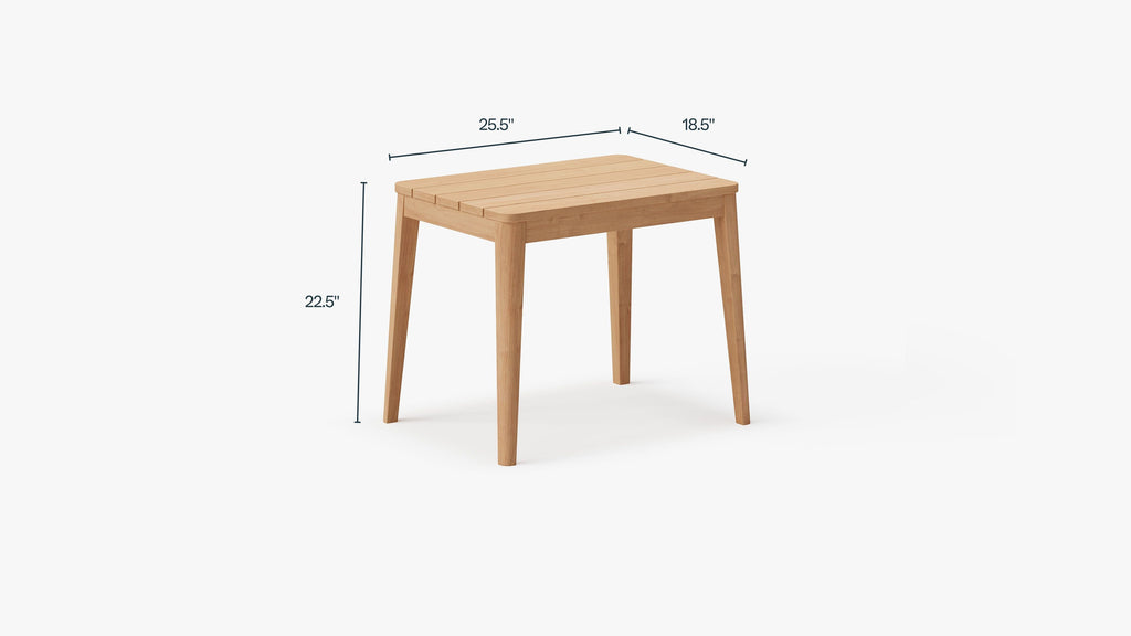 Table d'appoint d'extérieur en teck